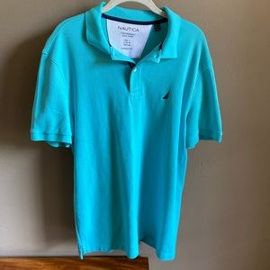 Nautica Teal Performance Deck Polo Shirt